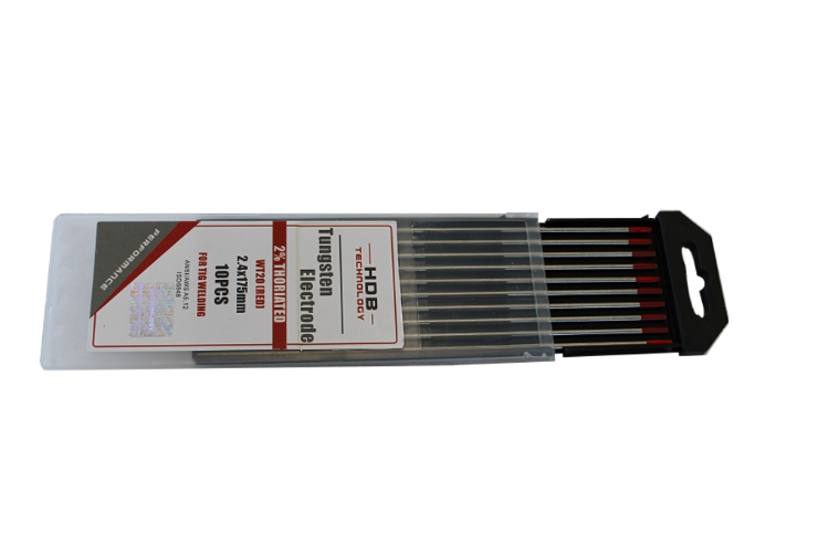 Tig elektrodi 2,4 mm punainen 10 kpl pakkaus.