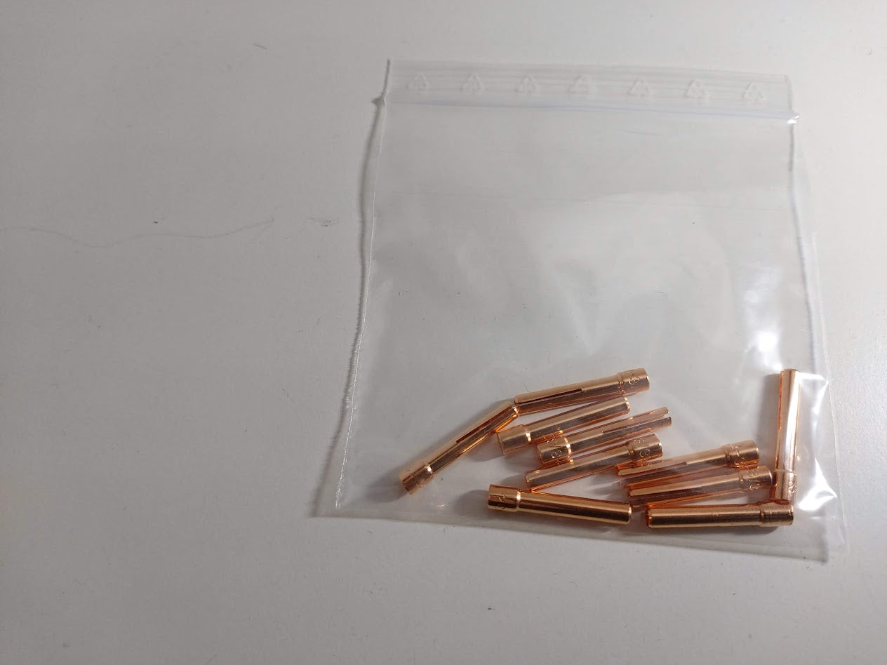 Kiristinhylsy 2,4mm WP9/20 pieneen tig-polttimeen 10 kpl