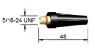 Puolipitkä elektrodinsuoja WP9/20 pieneen tig-polttimeen 10 kpl