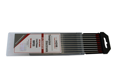 Tig elektrodi 2,4 mm punainen kappaleittain.